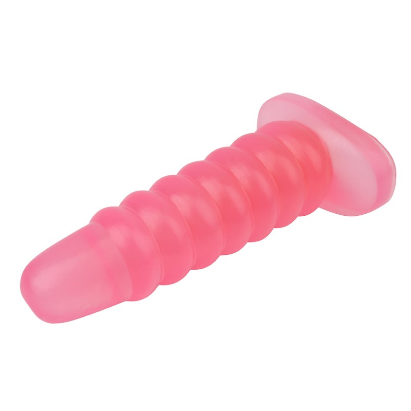 Chubby Ribbed Butt Plug Pink Hi Rubber Chubby Anal Plug. Артикул: IXI60626