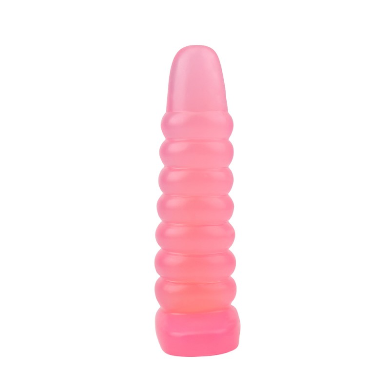 Chubby Ribbed Butt Plug Pink Hi Rubber Chubby Anal Plug. Артикул: IXI60626