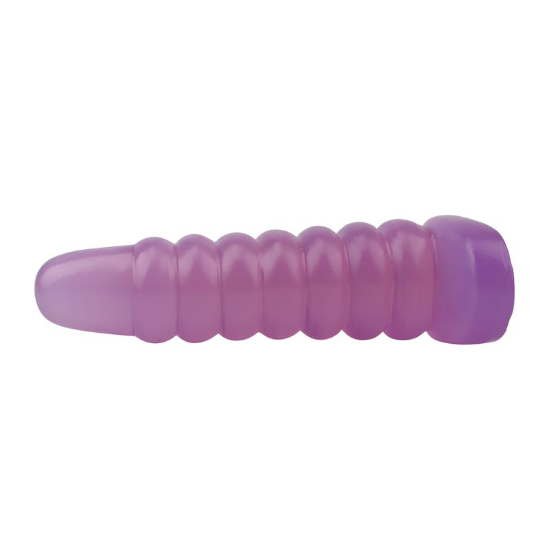 Пухлая ребристая анальная пробка фиолетовая Hi Rubber Chubby Anal Plug. Артикул: IXI60627
