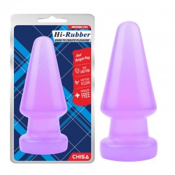 Фиолетовая анальная пробка на присоске Hi Rubber Anal Delight Plug по оптовой цене