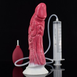 Дилдо фантастической формы из жидкого силикона, сквиртующий оргазм