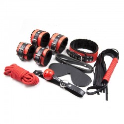 Set for bdsm games of 7 items black-red Shades of Love