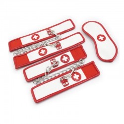 Бдсм набор медсестры из 3-х предметов красно-белый Shades of Love по оптовой цене