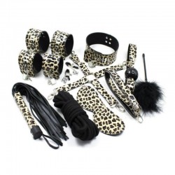 10-Piece Shades of Love Full Leopard Bdsm Game Set