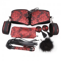 Sexy bdsm 6-piece set black-red Shades of Love