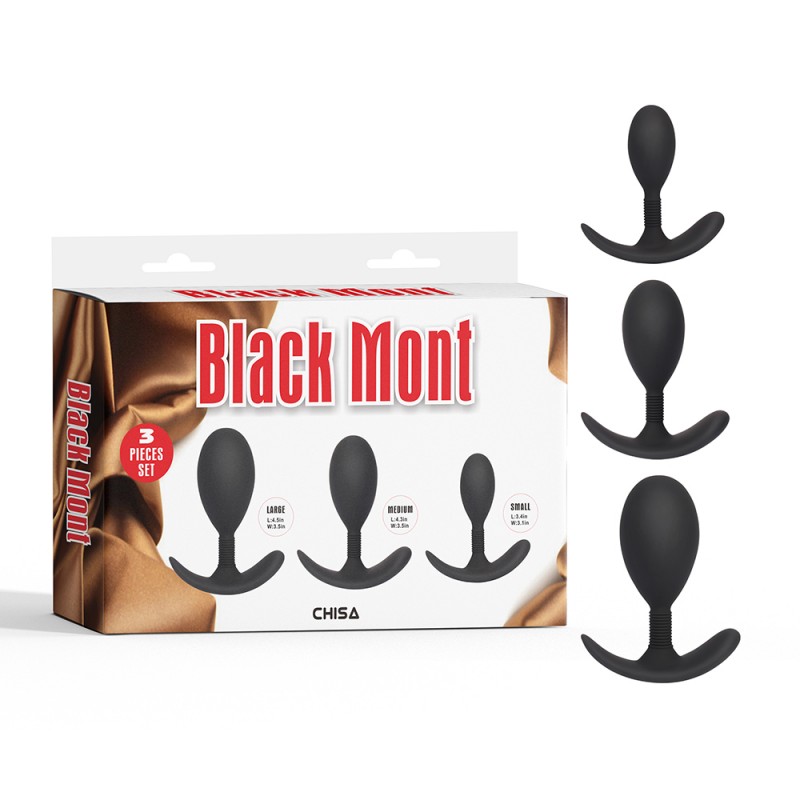 Black Mont Anal Trainer Kit - Set Of Black Anal Plugs Of Different Sizes. Артикул: IXI60727