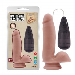 Fibrator with suction cup and remote control Mantric Muse Dildo Vibrator Flesh