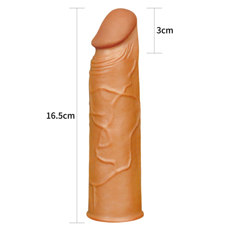 Супер реалистичная удлиняющая насадка на член Pleasure X Tender Penis Sleeve Brown. Артикул: IXI60744
