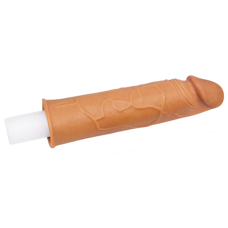 Супер реалистичная удлиняющая насадка на член Pleasure X Tender Penis Sleeve Brown. Артикул: IXI60744