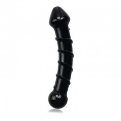 Glass dildo black Glass Romance