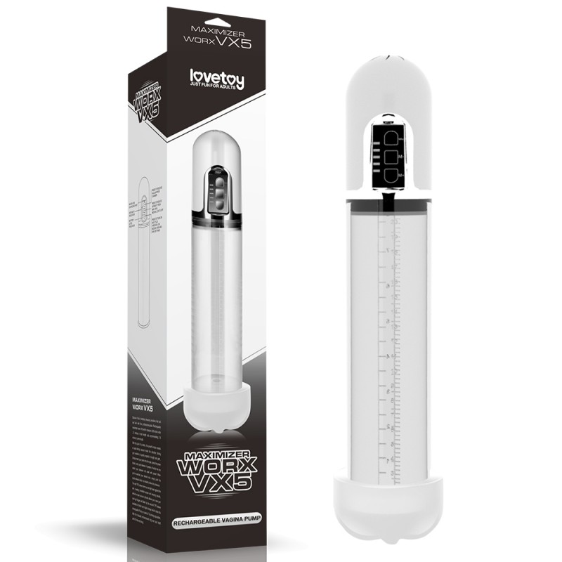 Вакуумная помпа для мужчин Maximizer Worx VX5 Rechargeable Pump Mouth White. Артикул: IXI60784