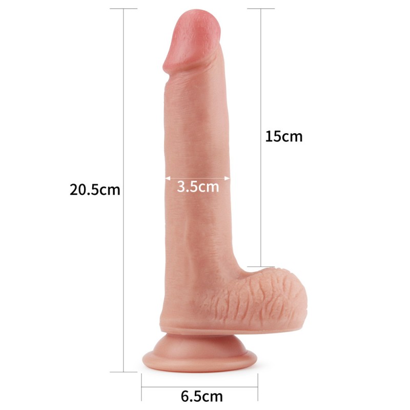 Фаллоимитатор из двойного слоя силикона телесный Dual layered Platinum Silicone Cock. Артикул: IXI60791