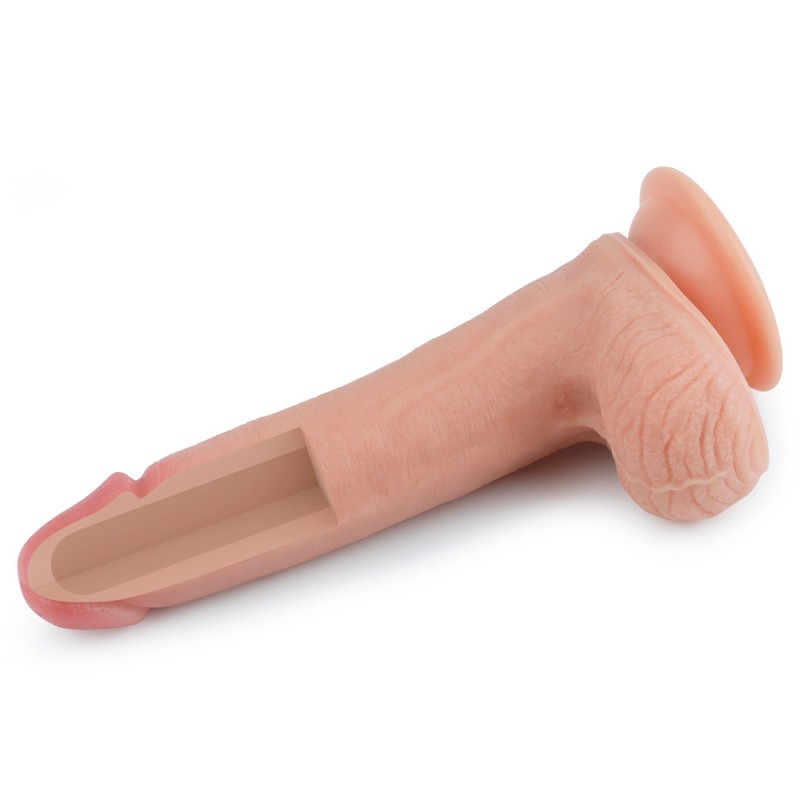 Фаллоимитатор из двойного слоя силикона телесный Dual layered Platinum Silicone Cock. Артикул: IXI60791
