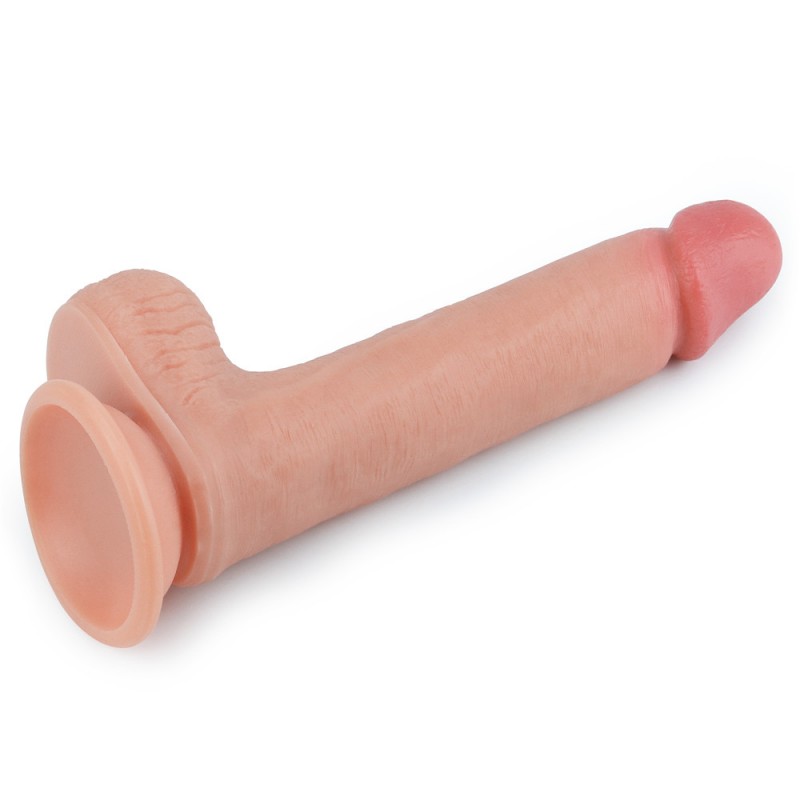 Фаллоимитатор из двойного слоя силикона телесный Dual layered Platinum Silicone Cock. Артикул: IXI60791