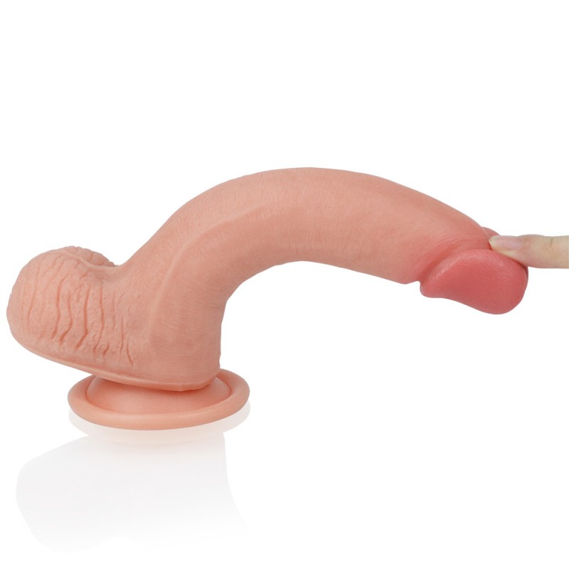 Фаллоимитатор из двойного слоя силикона телесный Dual layered Platinum Silicone Cock. Артикул: IXI60791