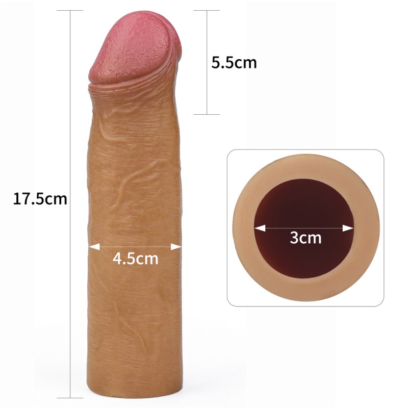 Удлиняющая насадка на пенис Revolutionary Silicone Nature Extender Brown. Артикул: IXI60792