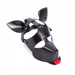 Leather Dog Mask Hoods
