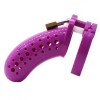 New Type Male Chastity Device with Perforated design Cage Long Purple