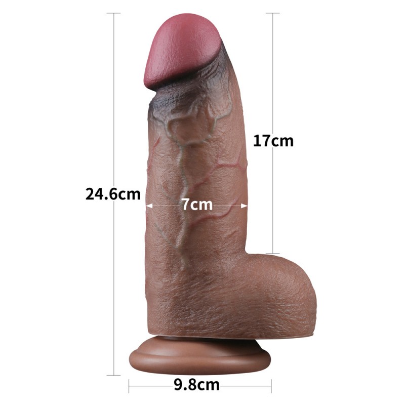 Dildo Giant Suction Cup Dual Layered Silicone Cock XXL 9.5. Артикул: IXI60870