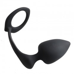 NEW Silicone Ring + Large Anal Plug Prostates Massager   
