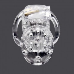 The latest design male chastity device with air-permeable pores Standard Clear