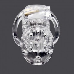 The latest design male chastity device with air-permeable pores Small Clear по оптовой цене