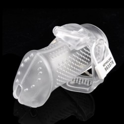 Male Chastity Device with Perforated design Cage CLEAR small по оптовой цене