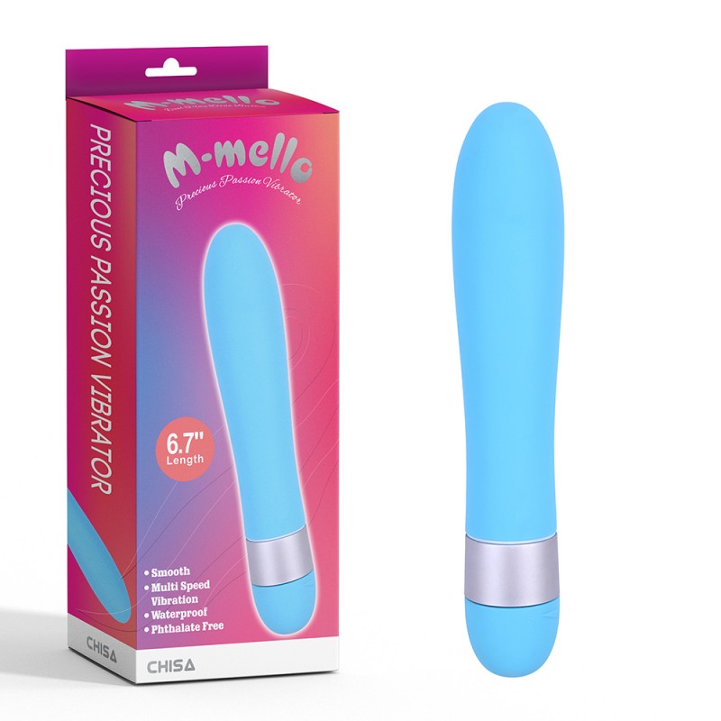 Голубой пластиковый вибратор Precious Passion Vibrator. Артикул: IXI60916