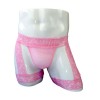 Lace mens pink ruffled panties gay Leggings