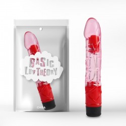 Vibrator multi-speed transparent Realistic Vibe Pink 9.5