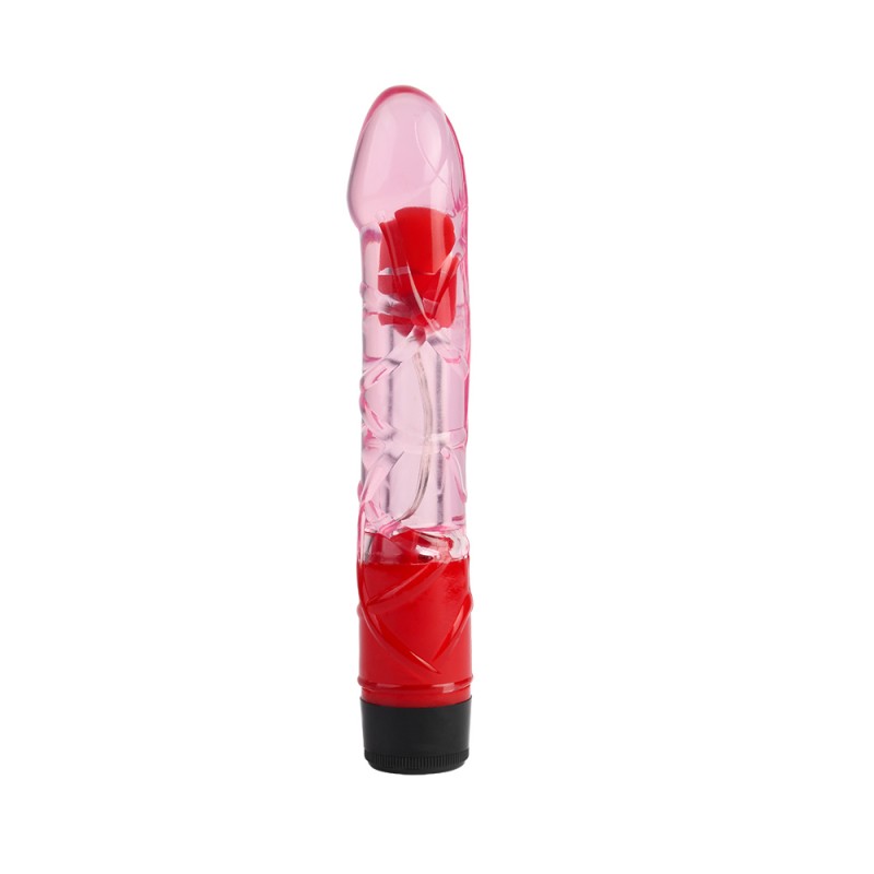 Вибратор мультискоростной прозрачный Realistic Vibe Pink 9.5. Артикул: IXI60955