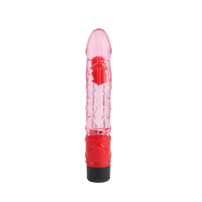 Вибратор мультискоростной прозрачный Realistic Vibe Pink 9.5. Артикул: IXI60955