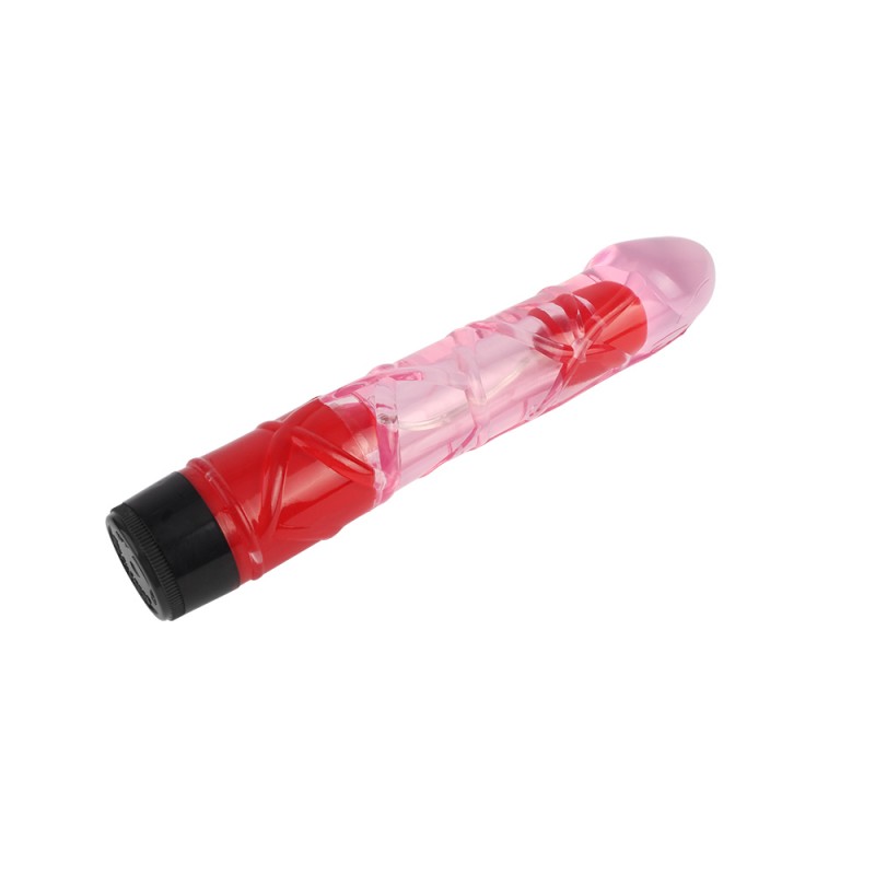 Вибратор мультискоростной прозрачный Realistic Vibe Pink 9.5. Артикул: IXI60955