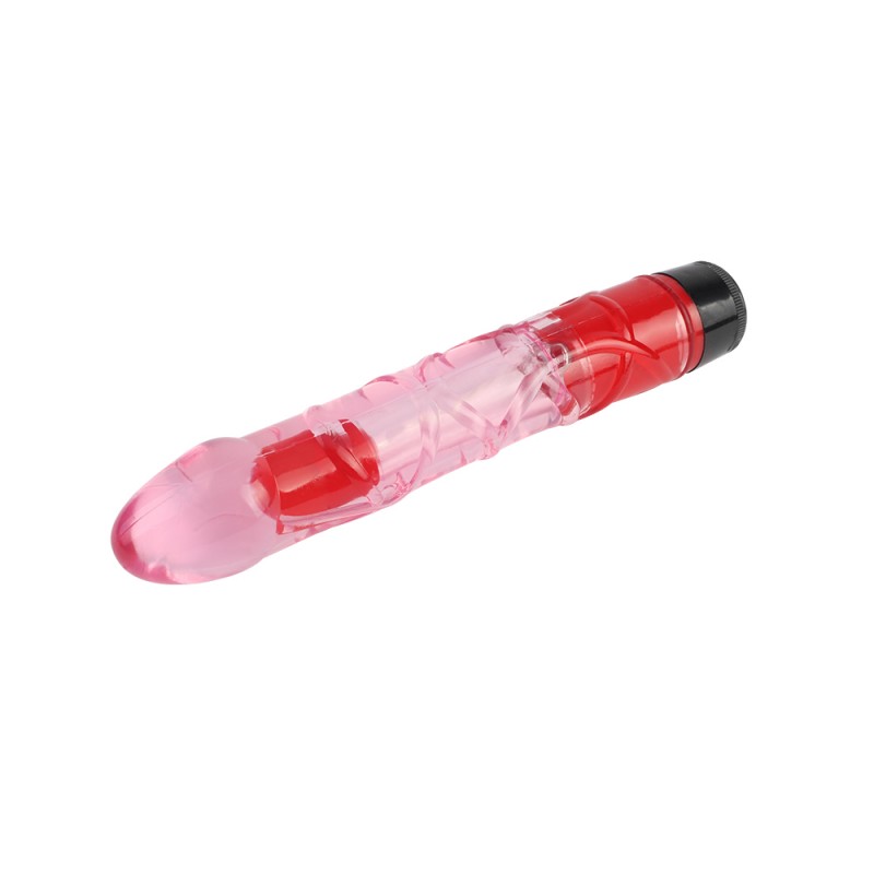 Вибратор мультискоростной прозрачный Realistic Vibe Pink 9.5. Артикул: IXI60955