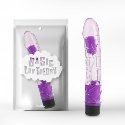 Transparent multi-speed vibrator Realistic Vibe Purple 9.5