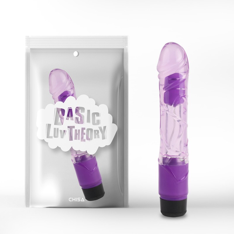 Вибратор мультискоростной прозрачный Realistic Vibe Purple 9.0. Артикул: IXI60972