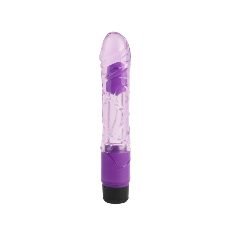 Вибратор мультискоростной прозрачный Realistic Vibe Purple 9.0. Артикул: IXI60972