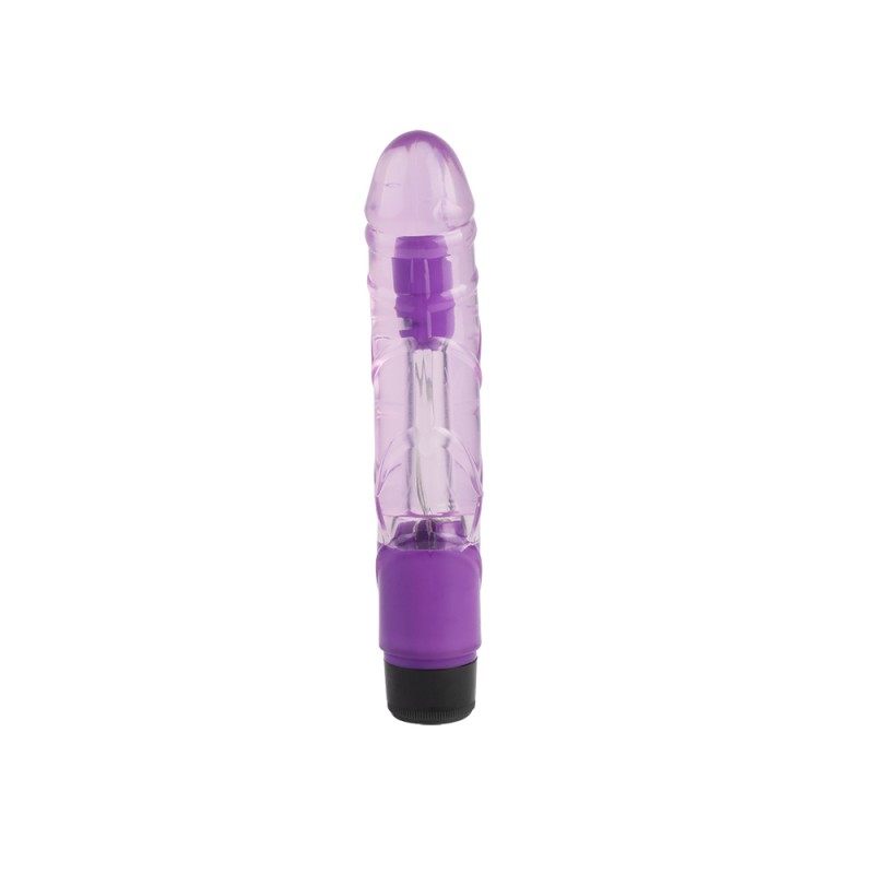Вибратор мультискоростной прозрачный Realistic Vibe Purple 9.0. Артикул: IXI60972
