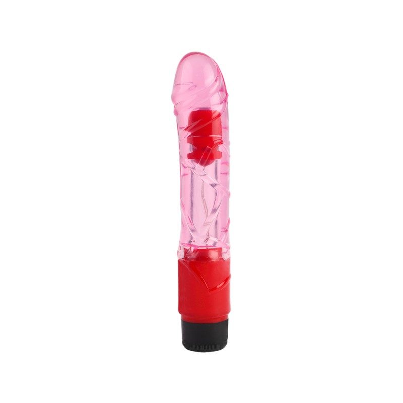 Вибратор мультискоростной прозрачный Realistic Vibe Pink 9. Артикул: IXI60977