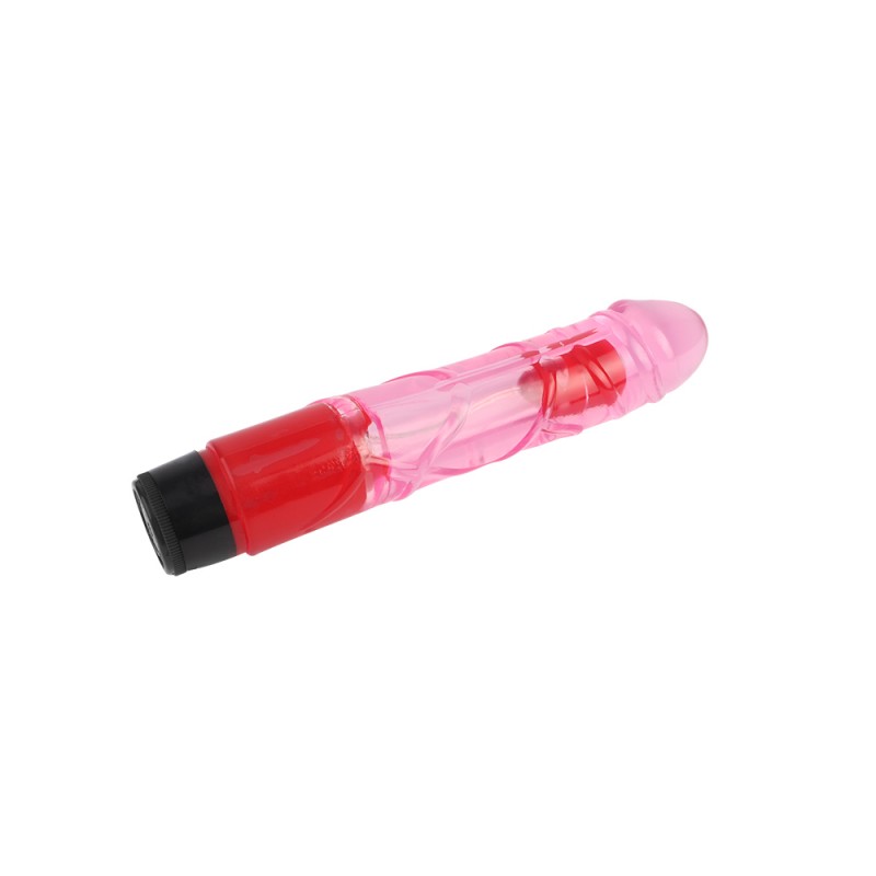 Вибратор мультискоростной прозрачный Realistic Vibe Pink 9. Артикул: IXI60977