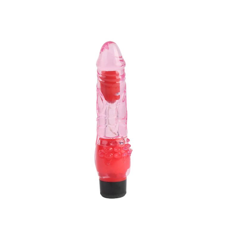 Вибратор мультискоростной прозрачный Realistic Vibe Pink 7.8. Артикул: IXI60978