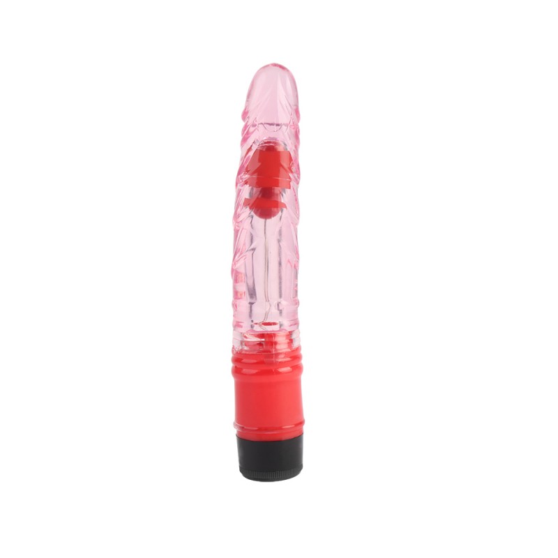 Вибратор мультискоростной прозрачный Realistic Vibe Pink 8.8. Артикул: IXI60986