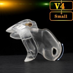 HT V4 Male Chastity Device Small clear