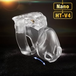 Устройство целомудрия для мужчин HT V4 Nano, прозрачное