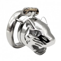 new ultra-small tiger head chastity cage A