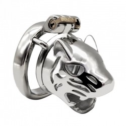 new ultra-small tiger head chastity cage A   