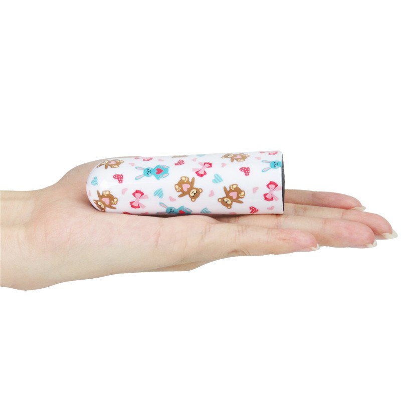 Компактный вибратор с принтом Rechargeable Bear Massager. Артикул: IXI61013