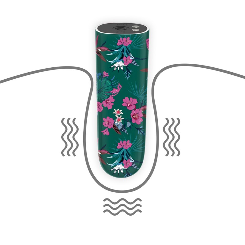 Компактный вибратор с принтом Rechargeable Antheia Massager. Артикул: IXI61017
