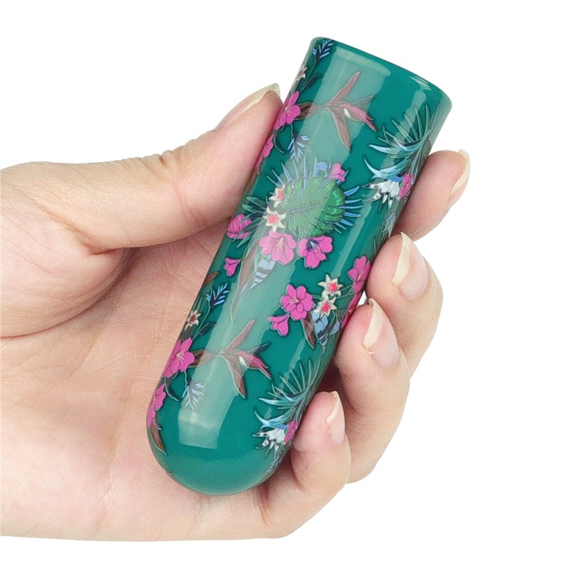 Компактный вибратор с принтом Rechargeable Antheia Massager. Артикул: IXI61017