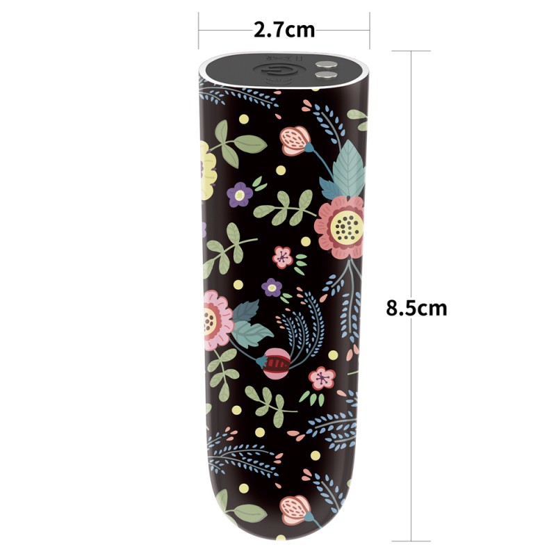 Компактный вибратор с принтом Rechargeable Diana Massager. Артикул: IXI61018